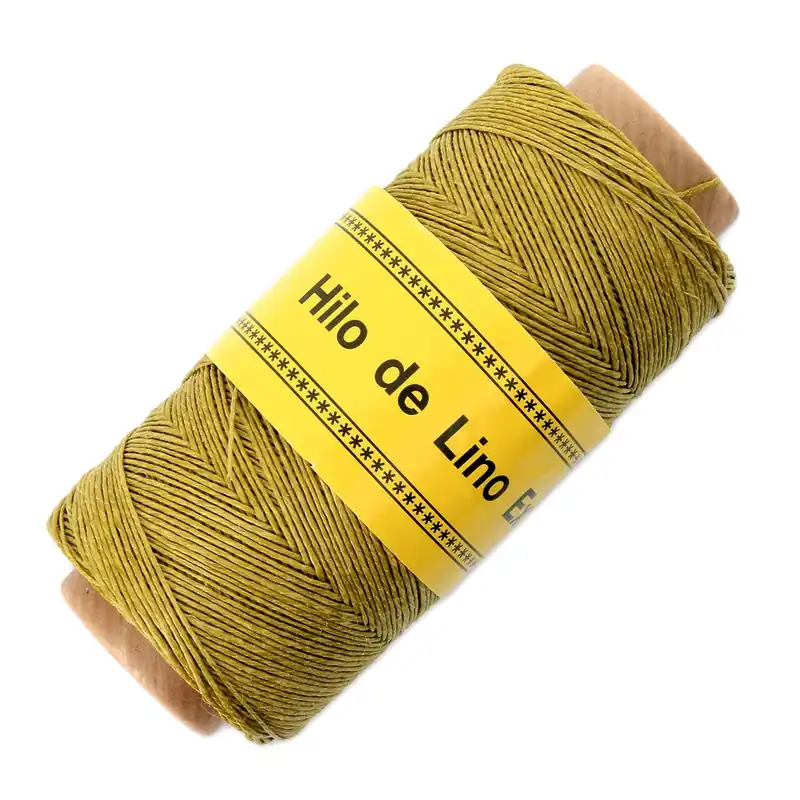 Fil de lin ciré pour bijoux micro macramé 0.7 mm couleur Pistache n°20 x 100 g Scelto Dai Clienti