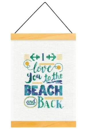 Kit per banner da ricamo - Ti amo alla spiaggia - Dimensions Offerta Limitata