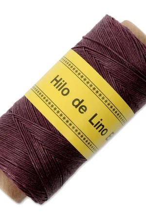 Solo Oggi Fil de lin ciré pour bijoux micro macramé 0.7 mm couleur Bordeaux n°24 x 100 g