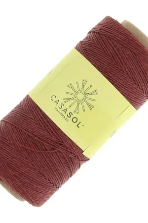 Fil de lin ciré pour bijoux micro macramé 0.7 mm couleur Rouge n°27 x 100 g Reso Gratuito