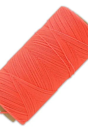 Bobine de fil ciré Linhasita pour micro macramé 0.75 mm - Corail Fluo (394) x228m Promozione Esclusiva