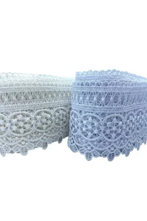 Offerta 19,50 Mt Pizzo Macramè Fiore Cerchi Alto 9,5 Cm