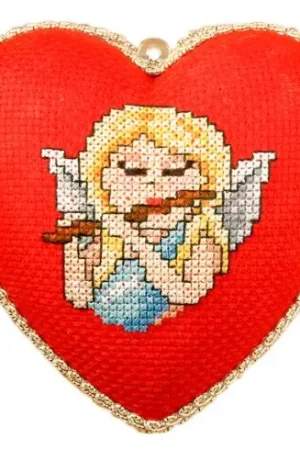 Kit di ornamenti da ricamare - L'angelo con il flauto - Orchidéa Compra Adesso