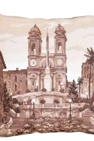 Kit cuscino da ricamo - Chiesa - Panna Prezzo Ridotto