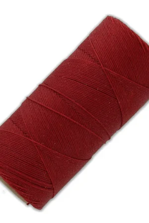Nuovo Arrivo Bobine de fil ciré Linhasita pour micro macramé 0.75 mm - Red (233) x228m