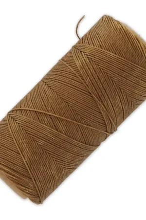 Bobine de fil ciré Linhasita pour micro macramé 0.75 mm - Old Gold (604) x228m Di Tendenza