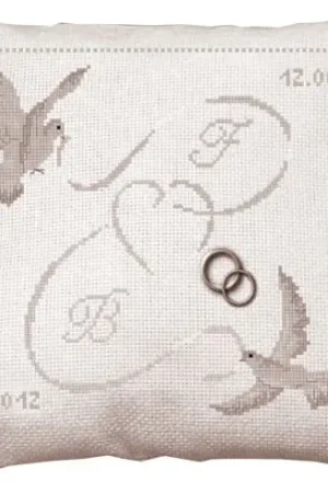 Vendita Finale Kit cuscino da ricamo - Uccelli su un nastro - La planète mauve