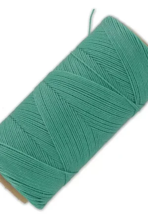 Prezzo Conveniente Bobine de fil ciré Linhasita pour micro macramé 0.75 mm - Green Turquoise (224) x228m