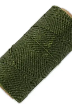 Offerta Speciale Bobine de fil ciré Linhasita pour micro macramé 0.75 mm - Olive Green (88) x250