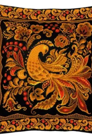 Esclusivo Kit cuscino da ricamo - Dipinto Khokhloma - Riolis