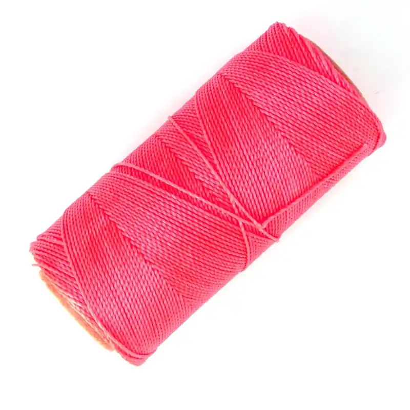 Bobine de fil ciré Linhasita pour micro macramé 0.5 mm - Fluo Pink (328) x335m Quantità Limitata