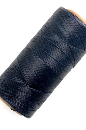 Offerta Lampo Bobine de fil ciré Linhasita pour micro macramé 0.5 mm - Blue Black (73) x335m