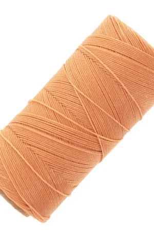 Bobine de fil ciré Linhasita pour micro macramé 0.5 mm - Orange Clair (216) x335m Quantità Limitata