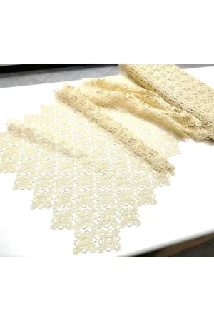 Macramè pizzo rombo ritagliabile ecru alto 60 cm Spedizione Espresso