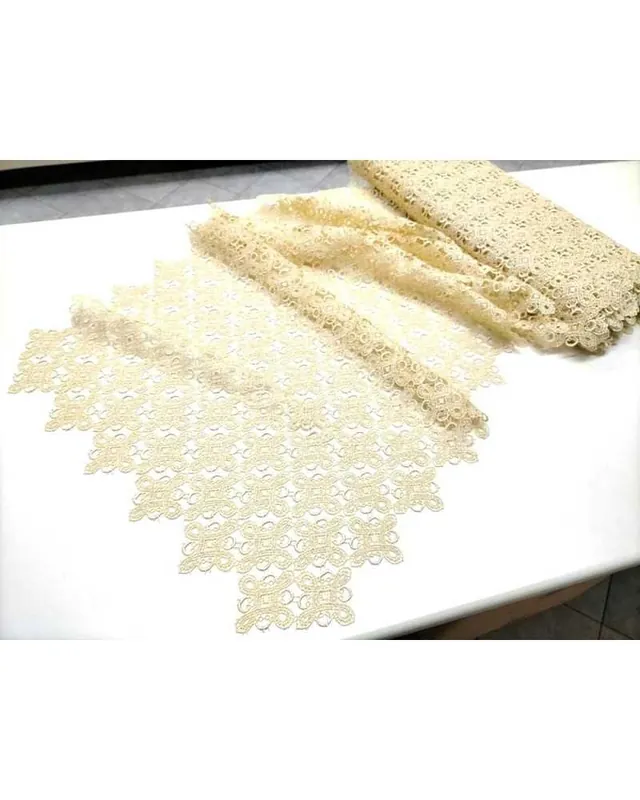 Macramè pizzo rombo ritagliabile ecru alto 60 cm Spedizione Espresso