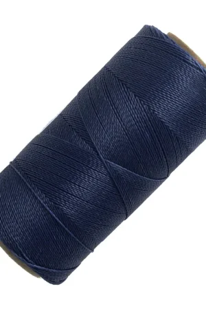 Compra Online Bobine de fil ciré Linhasita pour micro macramé 0.5 mm - Navy Blue (70) x335m