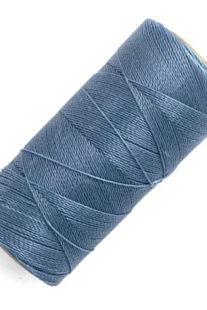 Occasione Imperdibile Bobine de fil ciré Linhasita pour micro macramé 0.5 mm - Denim Blue (119) x335m