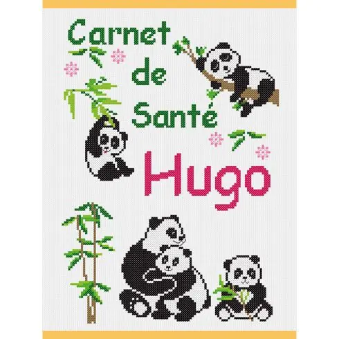 Kit per la copertina del libro a ricamo - Panda - Princesse Direttamente Dal Produttore