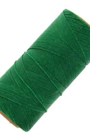 Prezzo Ridotto Bobine de fil ciré Linhasita pour micro macramé 0.5 mm - Green (1045) x335m