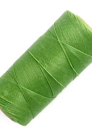 Promozione Esclusiva Bobine de fil ciré Linhasita pour micro macramé 0.5 mm - Grass Green (352) x335m