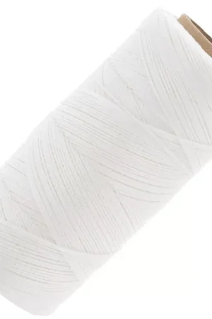 Spedizione Espresso Bobine de fil ciré Linhasita pour micro macramé 0.5 mm - Blanc (BCO ALV) x335m