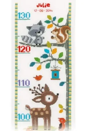 Kit di metri crescita da ricamo - Animali della foresta II - Vervaco Scelto Dai Clienti