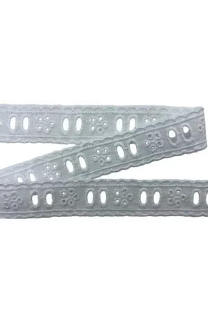 Offerta Limitata Passamaneria Pizzo Sangallo Passanastro Tramezzo Ricamo Fiore Bianco Alto 2 Cm