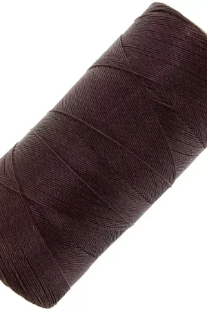 Bobine de fil ciré Linhasita pour micro macramé 0.5 mm - Chocolat Brown (29) x335m Esclusivo