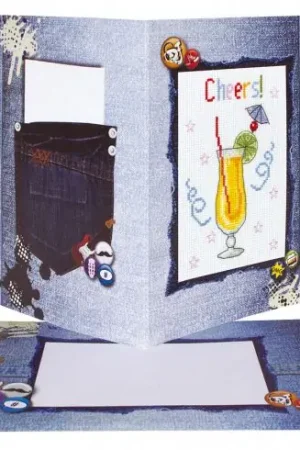 Economico Kit bigliettini da ricamare - congratulazioni - Anchor