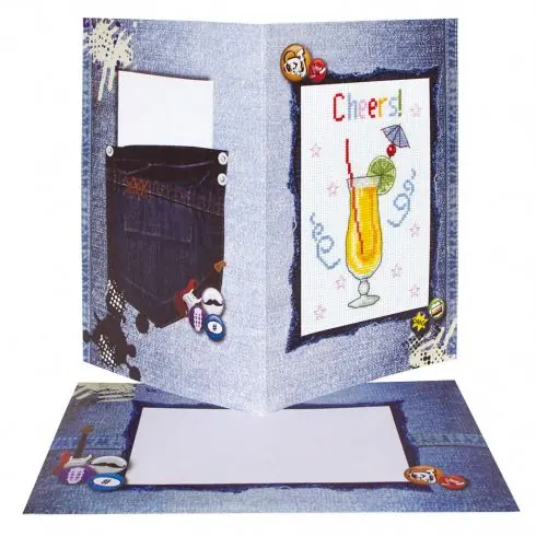 Economico Kit bigliettini da ricamare - congratulazioni - Anchor