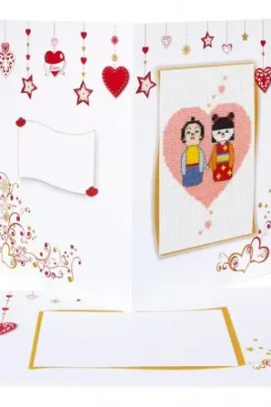 Kit bigliettini da ricamare - San Valentino - Anchor Compra Adesso