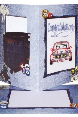 Kit bigliettini da ricamare - congratulazioni - Anchor Vendita Finale