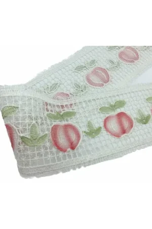 Merletto Macramè Disegno Mela Tramezzo Alto Cm 9 Offerta Lampo