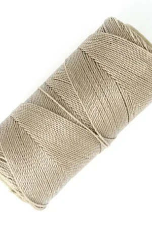 Scelto Dai Clienti Bobine de fil ciré Linhasita pour micro macramé 1 mm - Beige (05) x168m