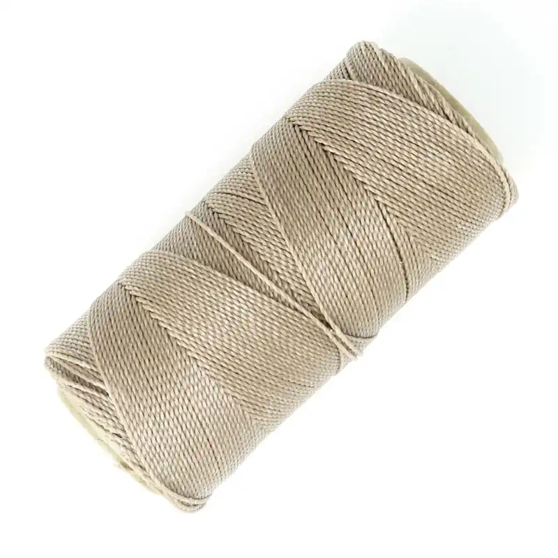 Scelto Dai Clienti Bobine de fil ciré Linhasita pour micro macramé 1 mm - Beige (05) x168m