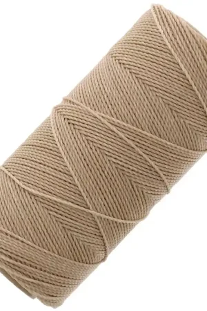 Bobine de fil ciré Linhasita pour micro macramé 1 mm - Tan (382) x168m Nuova Collezione