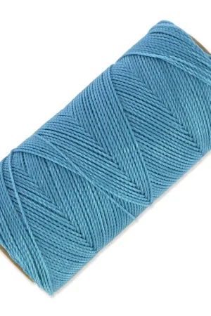 Bobine de fil ciré Linhasita pour micro macramé 1 mm - Light Blue (606) x168m Di Tendenza