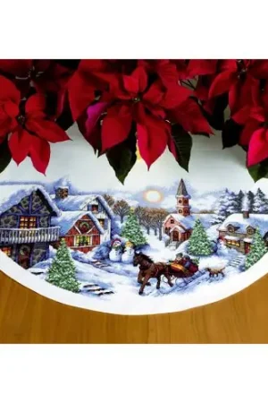 Compra Oggi Stesso Kit tappeto in abete - villaggio di Natale - Dimensions