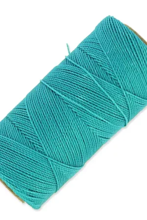 Ultime Pezzi Bobine de fil ciré Linhasita pour micro macramé 1 mm - Turquoise (229) x168m