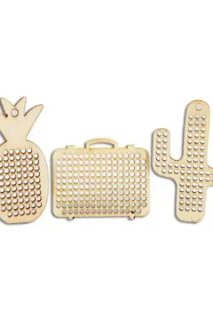 Supporto gioielli - 3 ciondoli in legno da ricamare - DMC Sconto