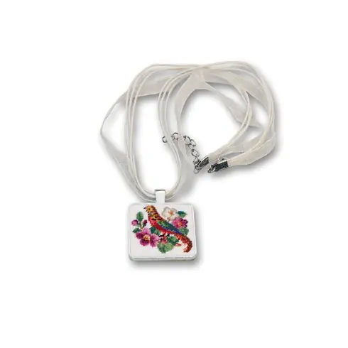 Ordina Subito Kit gioielli da ricamo - Ciondolo uccello del paradiso - Life is beautiful