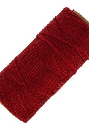 Spedizione Gratuita Bobine de fil ciré Linhasita pour micro macramé 1 mm - Dark Red (44) x168m