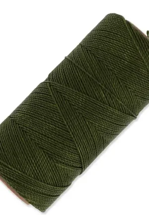 Bobine de fil ciré Linhasita pour micro macramé 1 mm - Olive Green (88) x168m Prezzo Di Fabbrica
