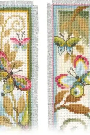 Pagamento Sicuro Kit segnalibro da ricamo - farfalle - Vervaco