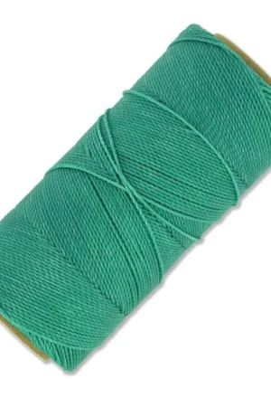 Bobine de fil ciré Linhasita pour micro macramé 1 mm - Green Turquoise (224) x168m Ultime Pezzi
