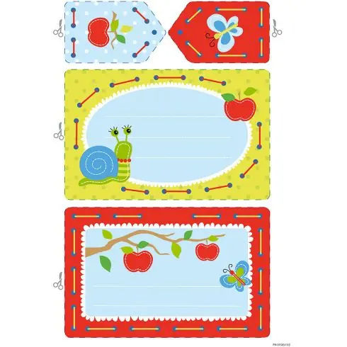 Kit bigliettini da ricamare per bambini - Kit da creare - Lumaca e Farfalla - Vervaco Must-Have