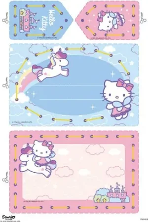 Kit bigliettini da ricamare per bambini - Kit da creare - Invito arcobaleno - Vervaco Novità