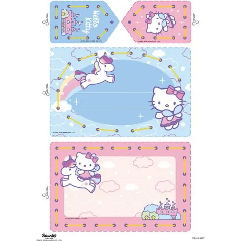 Kit bigliettini da ricamare per bambini - Kit da creare - Invito arcobaleno - Vervaco Novità