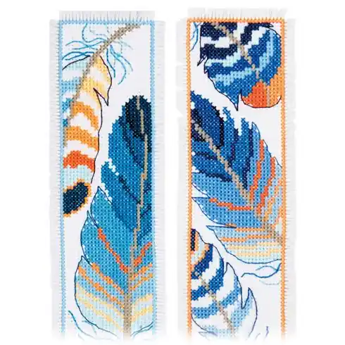 Kit segnalibro da ricamo - Piume - Vervaco Vendita Finale
