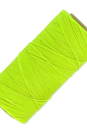 Bobine de fil ciré Linhasita pour micro macramé 1 mm - Fluo Yellow (326) x168m Ultimissimo Modello